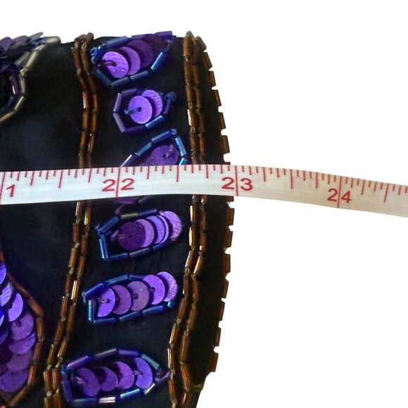 Lawrence Kazar Silk Floral Sequins Beaded Long Sleeve Blouse GORGEOUS! W-L - Picture 7 of 15